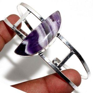 Amethyst bracelet, 925 silver bracelet, 925 amethyst cuff bracelet
